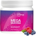 Microbiome Labs MegaMucosa Gut Health Powder - Integratore Digestivo con Supporto Mucosal completo per Gut sano e funzione immunitaria - Dairy-Free Immunoglobulins & Aminoacidi - Berry Acai (5.5 oz)