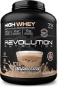 Rivoluzione Nutrition, Alto Siero, Protein Powder 6LB, Isolato di Siero, Senza Glutine, Massa Muscolare Magra per Uomini & Donne, 25g di Proteine Per Scoop, 2.7kg, 73 Serve (Cappuccino a freddo, 6 Pound)