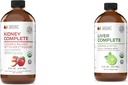 Prodotti naturali completi rene completo (8oz) & fegato completo (8oz) bundle