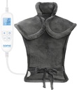 RENPHO Electric Heat Pad for Back Pain Relief, Regali di Natale di compleanno per le donne Uomini mamma papà Anziani, FSA Eleggibili Articoli Solo Lista, Grande Heat Pad per le spalle del collo, 24"x33", Certificato ETL, Grigio
