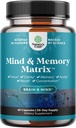 Matrix Nootropic Brain Supplemento per il miglioramento della memoria e della messa a fuoco - Vitamine per la salute mentale & Clarity - Complesso cognitivo per gli adulti di tutte le età Vitalità mente - 60 capsule