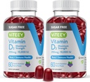 Viteey Vitamin D3 Gummies per adulti e adolescenti -10.000 UI, 250mcg, Massima Forza - Zucchero Libero, Bone, Joint & Muscle Health, Immune Boost - Vegetariano, Gelatin Free - Tasty Chewable Berry Aromaed