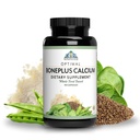Sistemi di salute ottimali BonePlus Calcium | Calcium altamente assorbibile + Ipriflavone, probiotici, enzimi vegetali | Bone Strength Supplement | 90 capsule