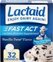 LACTAID Fast Act Chewables Vanilla Twist 32 compresse (confezione di 3)
