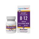 Sorgente superiore No Shot Vitamina B-12 Methylcobalamin 1000 mcg, B-6 & Folic Acid 400 mcg - Supporta la salute del cervello e del cuore - aiuta i livelli di energia naturale - 60 compresse dissolving sublinguali