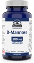 Integratori di Vertice - D-Mannose Capsule 500 mg, 120 Caps Veggie - Supporta la salute del tratto urinario - Fonte di carboidrati per sostenere la produzione di energia - Integratore di supporto atletico