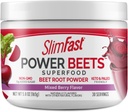 Polvere di radice di barbabietola SlimFast, Superfood di barbabietole di barbabietole, Miscela di bevanda di verdura fermentata, Keto & Paleo Friendly, Non OGM, Grande Smoothie Mix- Power Beets Misto aroma- 30 Serve (Pack di 1)