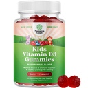 Masticabile vitamina D Gummies per bambini - Delicious Vitamin D 1000 IU Per Serving - Toddlers Immune Support Gummies - Berry Aromaed Supplemento per Bones Health & Muscles - Gelatin Free - 60 Chews