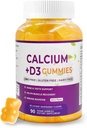 Calcio Magnesio Zinco Supplemento Gummies D3-90 compresse per bottiglia (Calcium 500mg - Magnesio 200mg - Zinc 10mg - Plus Vitamin - Per porzione di 2 compresse) Vegan Berry Flavor