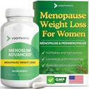 VoomVaya MenoSlim Advanced Menopause Perdita di peso per le donne - Menopause & Perimenopause Integratori per le donne - Integratore di estrogeni & Menopause Rilievo per Flash caldi, Bloating, Energy - 60 capsule