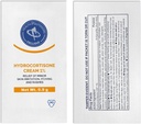 Crema Idrocortisone calmante 1%, 48 Imballaggi individuali, per irrigazione della pelle, Rashes, prurito e sollievo del dolore minore