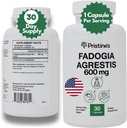 Fadogia Agrestis 600MG 30 giorni di alimentazione Sport Nutrition Testosterone Booster Support Capsule - Muscle Building & Vitality Support Extract Supplement - Gluten Free - Non-GMO