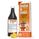 EMULSION DE ESCOCIA Cod olio di fegato, aroma d'arancia, 6.5 fl oz (1 pacchetto) – Olio di pesce con vitamine A, D, E, B1, Omega-3 per la salute immunitaria e ossa, bambini e adulti