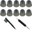 Cuffie per apparecchi acustici Fumose Docce Chiudere i Dom Punte per l'orecchio per ReSound Sure Fit Style RIC RITE e Amplificatore acustico aperto BTE con strumenti di pulizia Pulitore per spazzole e custodia (Smokey, Medium)