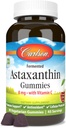 Carlson - Astaxanthin Gummies, con vitamina C, supporto immunitario, antiossidante, salute del cuore, non OGM, Cherry Flavor, 90 Gummies vegetariani