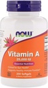Vitamina A da Fish Liver Oil, 25000IU, 250 Sgels by Now Foods (Pack of 6)