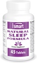 SuperSmart - Natural Sleep Formula (Advanced Formula) - con L-Tryptophan, Valerian Root, Hop, Eschscholzia Californica - Herbal Supplement | Non-GMO & Gluten Free - 45 Tablet