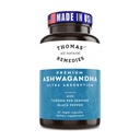 Thomas' all-natural Remedies Organic Ashwagandha Stress Support Supplemento, Mood & Energy Support, Pure Ashwagandha 1000mg, Ultra Absorption with Black Pepper, Vegan, Nessun filler