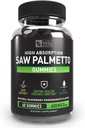 Saw Palmetto Gummies Complex per gli uomini e le donne | Supplemento per la crescita dei capelli | Supporto funzione urinaria, supporto funzione prostata | Blocco DHT | 60 Gummies