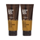 Ogni Man Jack Beard Crema di Spessore - rinforza, Thickens, Nourishes Beard - Light Sandalwood Scent - Realizzato con ingredienti naturalmente derivati come Biotin, Vitamina B6, Soy Protein - 2.8oz - 2 Pack