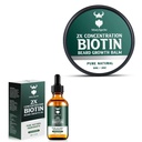 Bilancia del cuscinetto della biotina per gli uomini e il condizionamento della cera del cuscinetto e dell'olio di crescita del cuscinetto con la biotina di concentrazione 2X per gli uomini, idrati e gli alberi capelli facciali