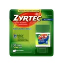 Zyrtec 24 ore Allergy Relief Tablets, 10 mg Cetirizine HCl Antihistamine Allergy Medicine, 30 ct Rosso