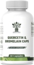 1000mg Quercetin, 200mg Bromelain Complex - Supporto immunitario, Allergia stagionale & Respiratory Health Supplement - Vegan, Non OGM, 60 capsule