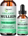 Gocce di Mullein per polmoni | Potente estratto di foglie di Mullein con clorofilla, vitamina C, cannella per il supporto immunitario, supporto di Detox & Respiratory, supporto Bronchial | Non-GMO, Kosher, senza glutine