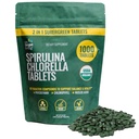 Su Target Living Organic Spirulina Chlorella | Supergreens | USDA Organic | 1000 compresse - 250 G (8.8 oz) | Vegan | Supporto immunitario | Alkalyzing | Nutrient Dense | Protein Dense