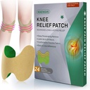 Patch 24 Count - Warming Herbal Knee Patches con Mugwort, Capsaicina & Menthol - Supporto per ginocchio da 12 ore su Bone, Dolore congiunto, Soreness muscolare