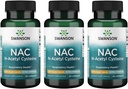 Swanson NAC N-Acetyl Cysteine - Antiossidante Anti-Aging Respiratory Liver Support - Aminoacido Supplement 1000 mg 60 capsule (3 Pack)