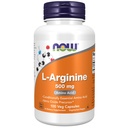 NOW Integratori alimentari, L-Arginina 500 mg, Precursore di Ossido Nitrico*, Aminoacido, 100 capsule di Veg