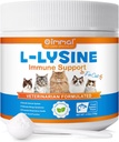 L-Lysine Polvere per gatti, Lysine Supplement per gatti, Supporto Immune System, Respiratory Health & Visual Function and Allergy Relief, Alimenti per la salute degli animali Multivitaminici, Salmone Flavor - 4.23 oz / 120g