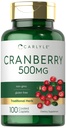 Carlyle Cranberry Pills | 500mg | 100 Caplets | Non OGM, Gluten Supplemento gratuito per le donne & uomini