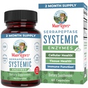 MaryRuth Organics Serrapeptase Enzymes Capsule | Fino a 2 mesi di alimentazione | Integratore di enzime per le pillole di sollievo del seno ad alta potenza | Salute del tessuto e salute cellulare | Vegan | Gluten Free | 60 Conte