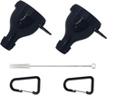 Contenitore di polvere proteica 2Pack per andare imbuti di supplemento portatile per il riempimento di bottiglie con stoccaggio di pillole di confronto della polvere di proteine Grande per il viaggio di allenamento per-Go Fitness Funnel con spazzola &Carabiners