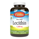 Carlson - Lecitina, Non OGM, 1200 mg, Nervous System & Liver Function, Lecitina di soia non sbiancata, 100 Softgels