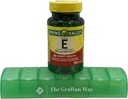 Integratore alimentare della vitamina E della valle di primavera, 180 mg, 100 conteggio con l'organizzatore di pillole di Grafton Way Complimentary