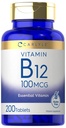 Carlyle Vitamin B12 100mcg | 200 compresse | Integratore di vitamina essenziale | Vegan, Non OGM e Formula senza glutine