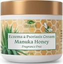 Fragranza di Lozione idratante della crema di Eczema di Miele di Manuka Free per il sollievo della psoriasi - Itchy, l'unguento asciutto della rash della pelle - l'idratante di rilassamento della pelle - la crema del corpo e del viso - i bambini e gli adulti 8oz