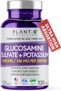 Glucosamina Sulfate con Potassium | Forte supporto congiunto Integratore | Supporta tessuti cartilagine e connettivi | Aids Knee and Bone Structure | 120 Tablet