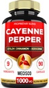Pepe di Cayenne Integratori con Radice curcumina curcuma, Berberina HCl, Ceylon Cinnamon Bark & More - 90 capsule - Support Digestion Health, Immune System & Body Balance