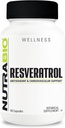 NutraBio Resveratrolo Supplemento, 500mg - Antiossidante naturale per aiutare a combattere radicali liberi e sostenere l'invecchiamento sano, 90 capsule