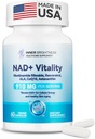NAD+ Supplemento per le donne, con 900MG Nicotinamide Riboside (NR), Resveratrolo, CoQ10, Acido Alfa-Lipoico, Astaxantina - Supporta Energia Cellulare & Riparazione, Invecchiamento sano - 60 Capsule Vegetariani