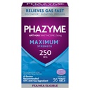 Phazyme Massima* Resistenza Anti-Gas 250 mg Rilievo di gas Simethicone per adulti, Gel Veloce Facili Bloating, Pressione & Discomfort, 36 Conte