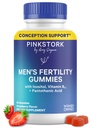 Blue Stork Fertility Supplemento Gummies per gli uomini - Vitamine Prenatali maschili, Supporto Concezione per Lui - Salute riproduttiva, Equilibrio Ormonale & Motilità - 90 Conte
