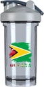 Vintage Guyana Guyanese Bandiera 18 Ounce Shaker Cup,Fashion Theme Pattern Shaker Bottiglie di allenamento a prova di perdite 500ML/18 oz Perfetto per Pre Workout-2