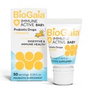 BioGaia Immune attivo Baby Probiotic Drops + Vitamina D | per i bambini 0-36 mesi | Supporti Digestivo & Salute Immune | Allergeni, Latticini, Soia & Gluten Free | 50 giorni di alimentazione