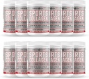 Polvere di collagene sportivo, 12,42 oz, Confezione da 12 - Grass Fed Bovine & Wild Fish Hydrolyzed Tipo I, II, III Peptidi Multi Collagen, Polvere di proteine non aromatizzata con elettroliti
