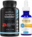 Integratori avanzati di controllo della vescica 60Ct + Vitamina D3 K2 Gocce liquide w/ K2 MK7-2,000 IU Per Goccia Liquida Vitamina D K2 Gocce 1 Oz